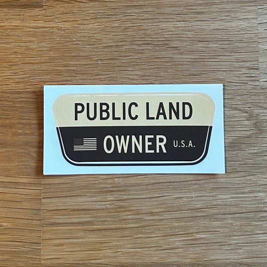 Public Land Owner STICKER (Rectangle)