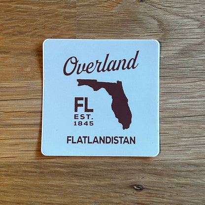 Overland Flatlandistan STICKER