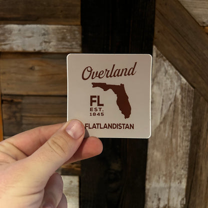 Overland Flatlandistan STICKER