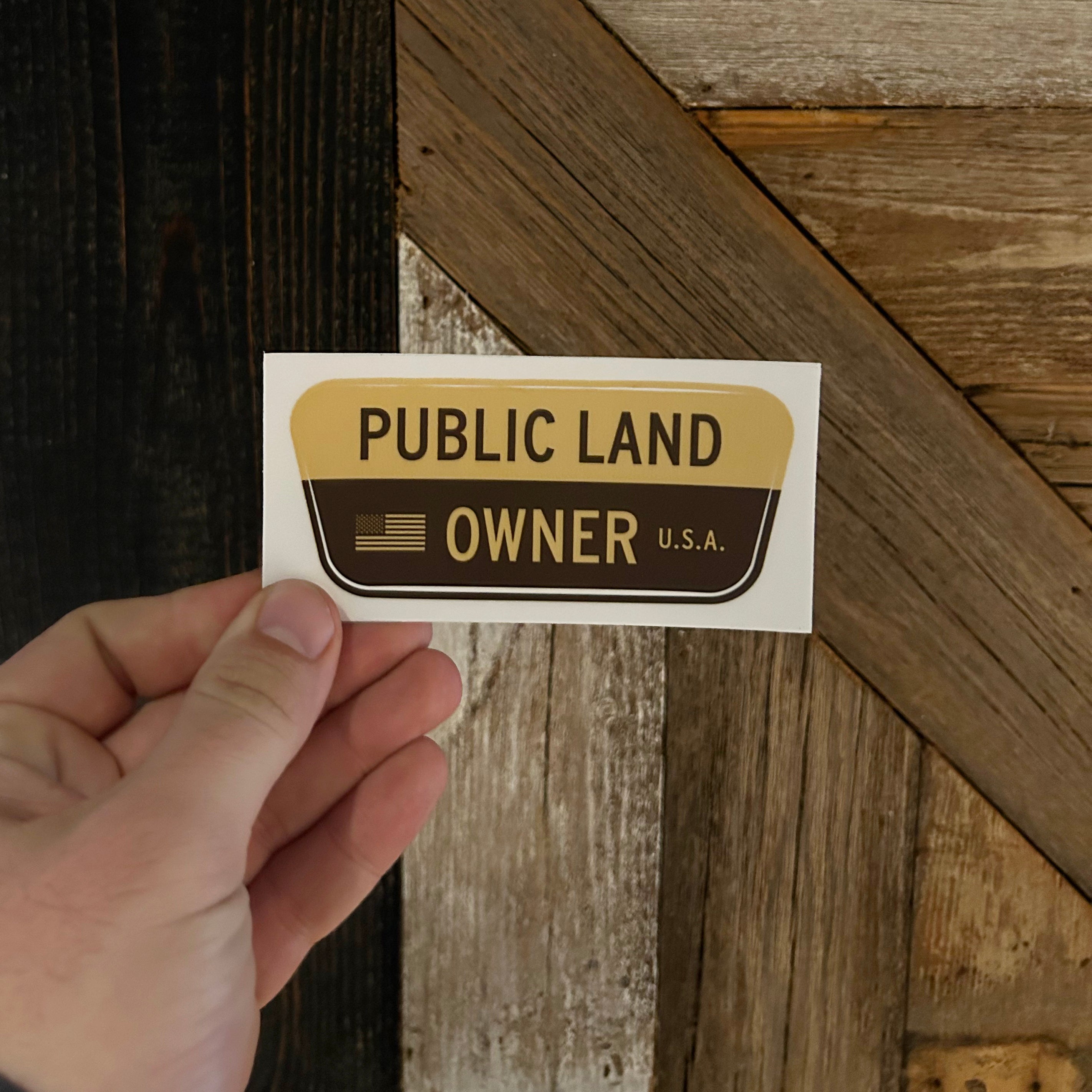 Public Land Owner STICKER (Rectangle) – Sunshine State Adventure Co.